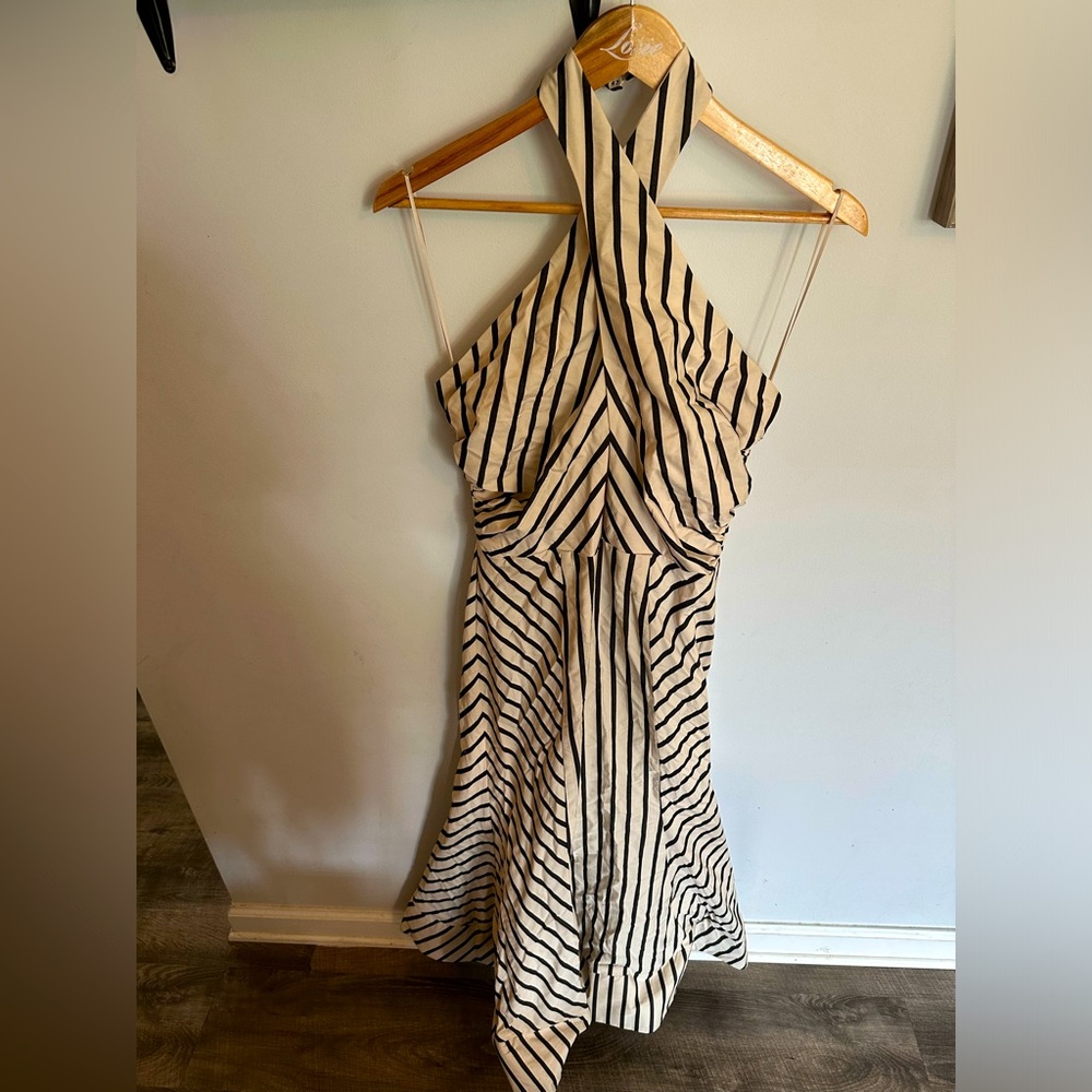 C/Meo Midi Striped Dress NWT Size M